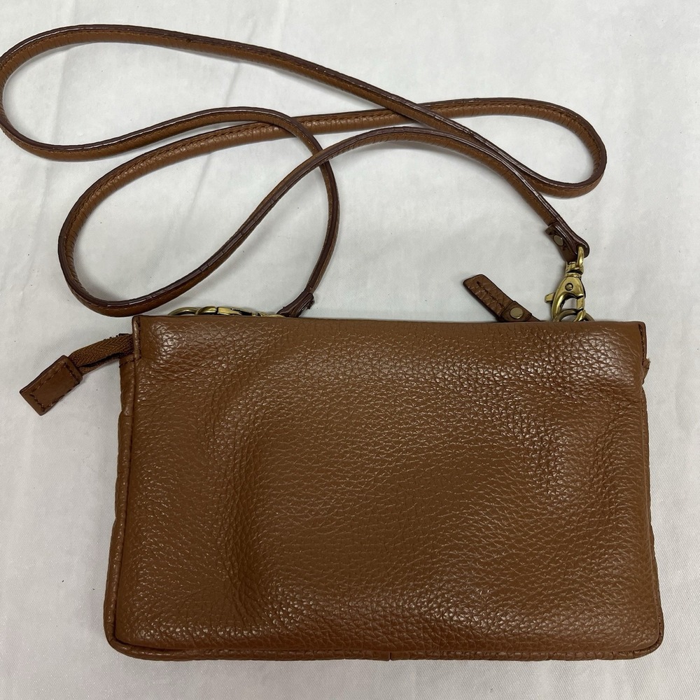 Fossil Small Women's Brown Leather Crossbody Purse Bag - Picture 3 of 6